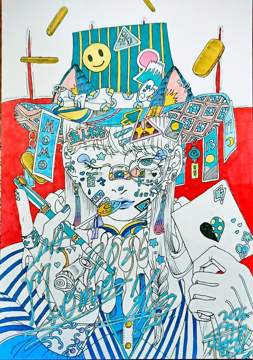 昔風のような個性的な絵を描きます アナログならではの絵をここに!観賞用の原画やデータなど! イメージ1