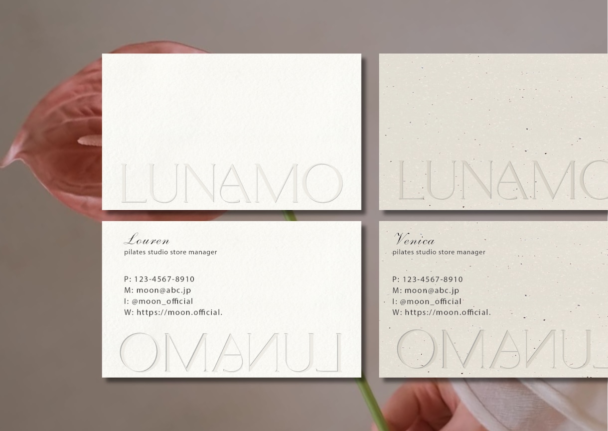 ミニマルでお洒落な名刺orショップカード作ります 一瞬で惹きつける、品のあるデザインを。 イメージ1