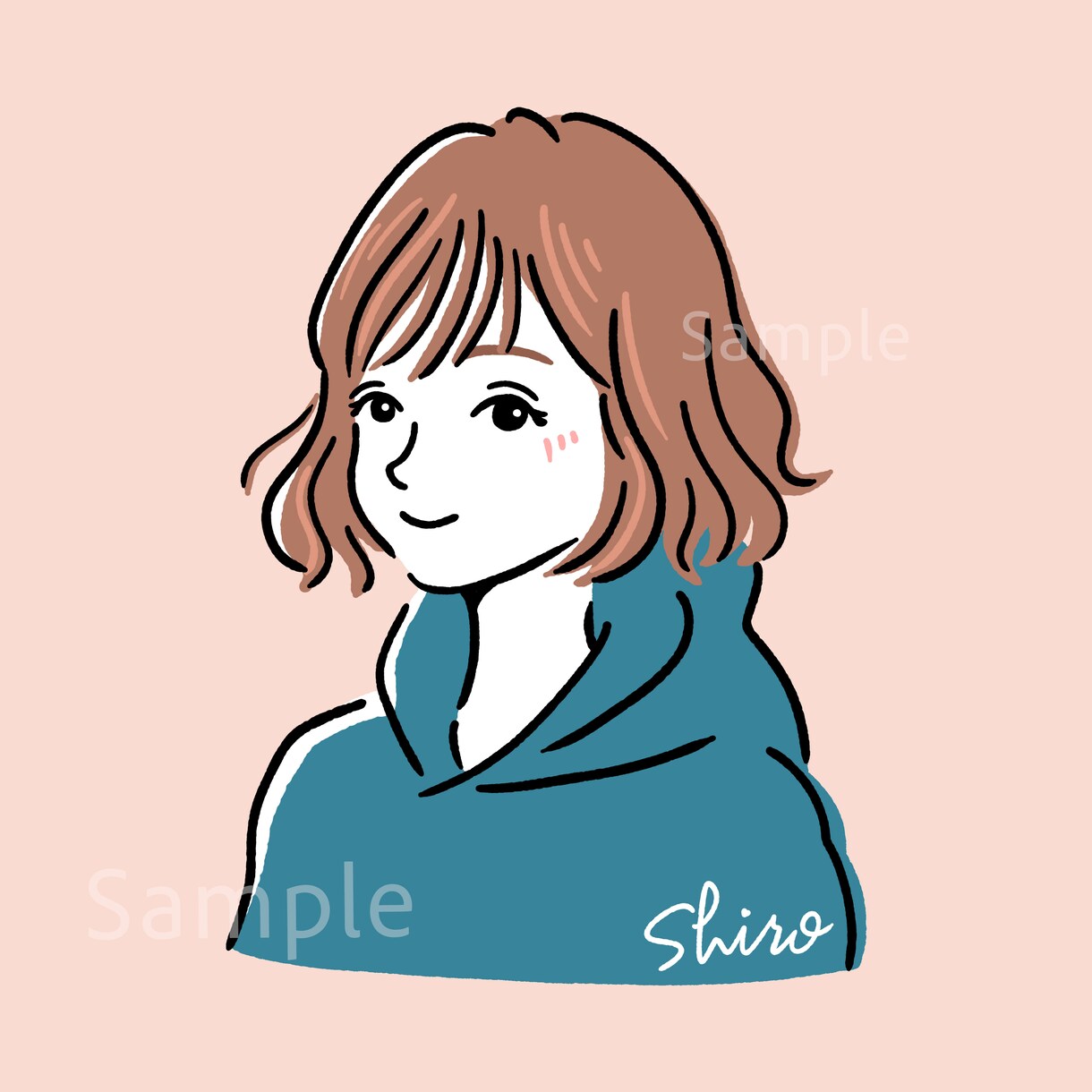 ゆるく可愛いアイコンイラスト作成いたします 【期間限定セール】♡おしゃれかわいい♡SNSやお仕事のにも♡ イメージ9