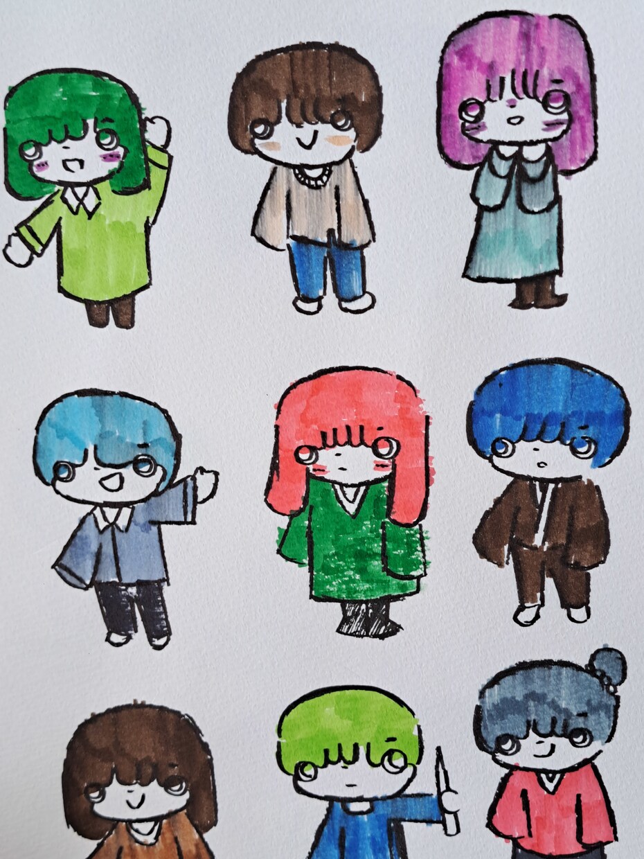 手描で可愛いポップなイラストかきます アイコン作成、表紙、キャラクター作成、グッツデザインなど⭐ イメージ6