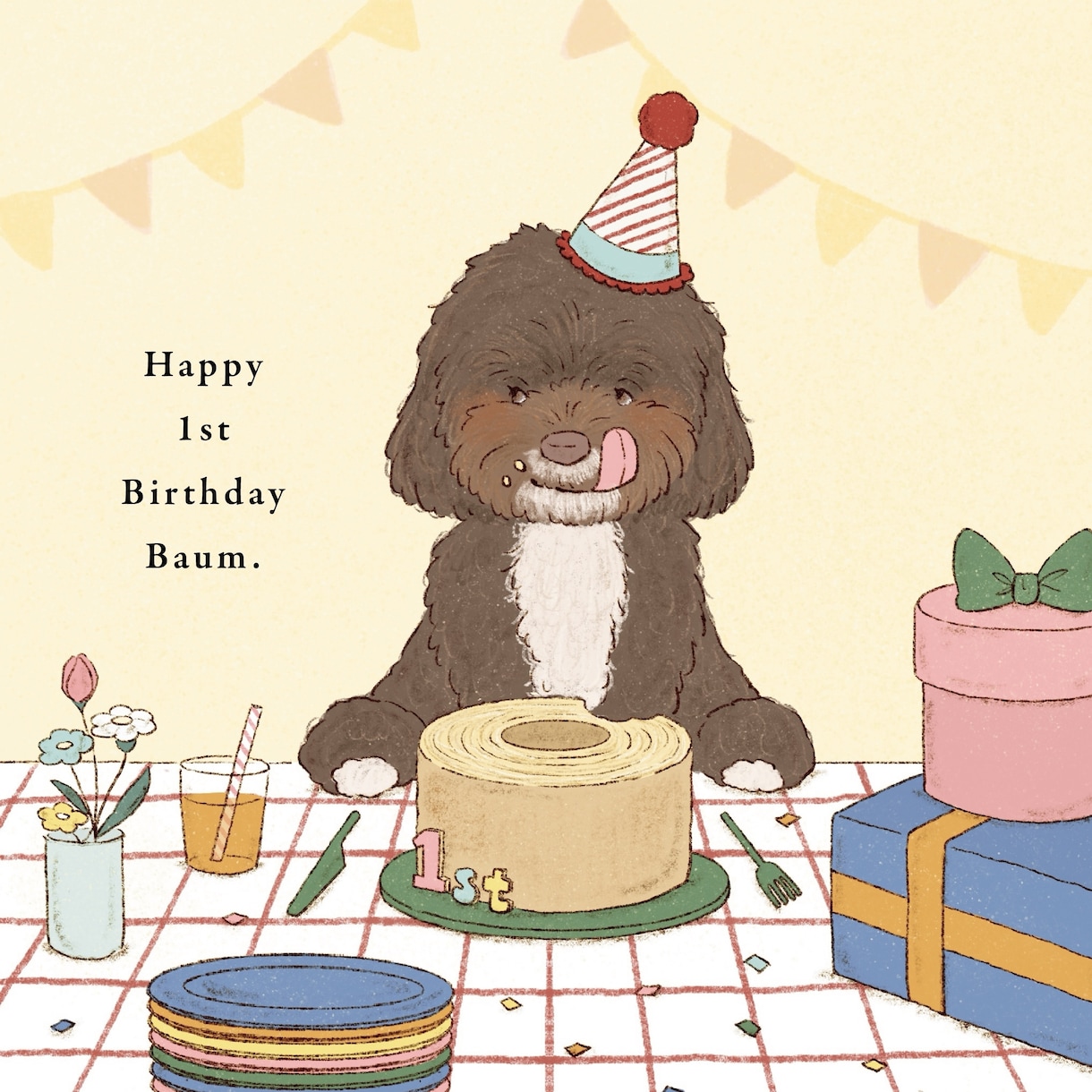 SNSアイコンにも！ゆるかわペットの似顔絵描きます ほんわか可愛い外国の絵本のようなアナログ風イラストです！ イメージ1