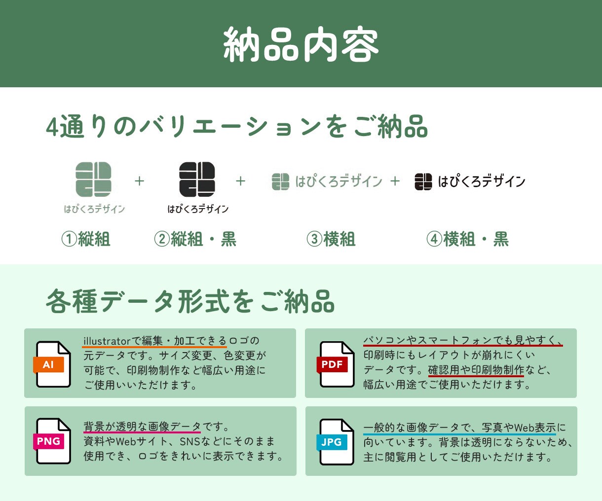 伝わりやすく、親しみやすいロゴを丁寧にお作りします 初めてのロゴ制作も、お気軽にご相談ください イメージ6