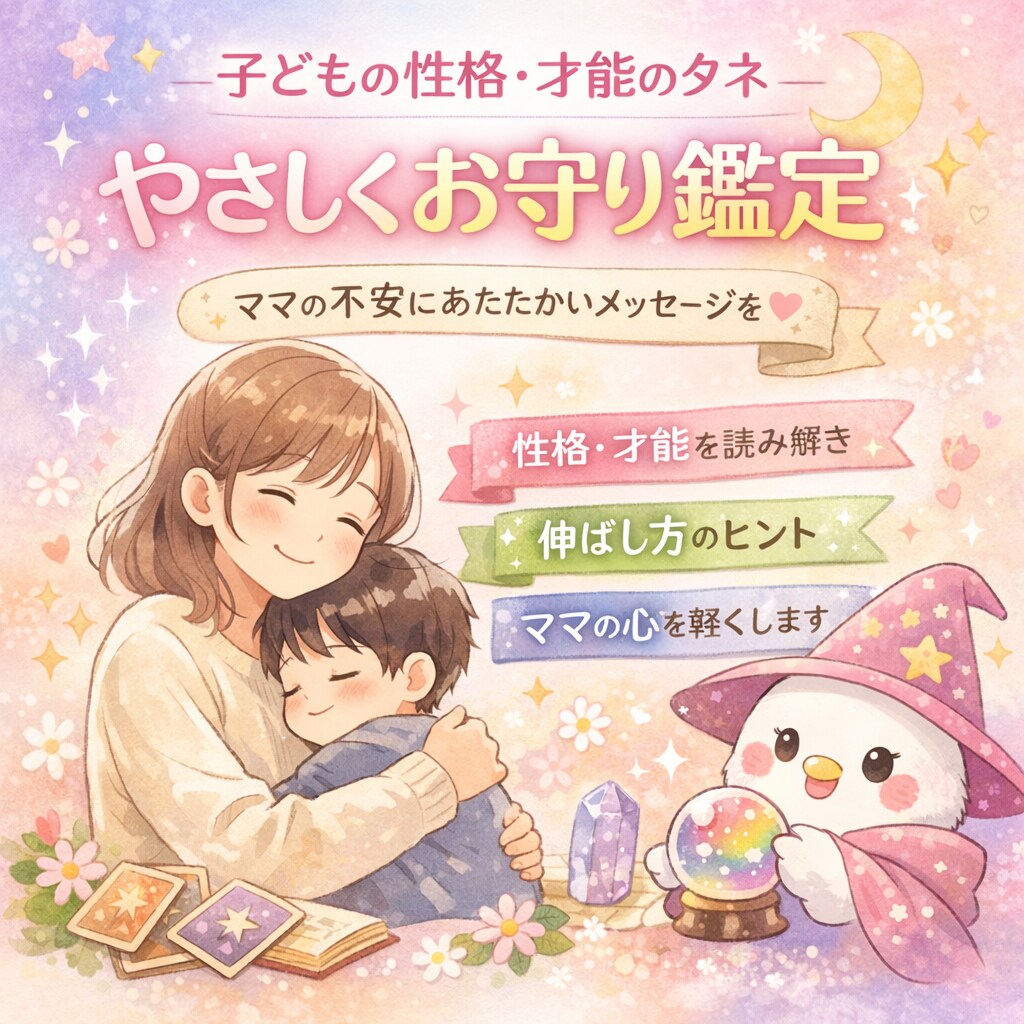 子どもの性格と才能のタネをやさしく読み解きます 二児のママが読み解きます！ママ専門おまもり鑑定♡ イメージ1