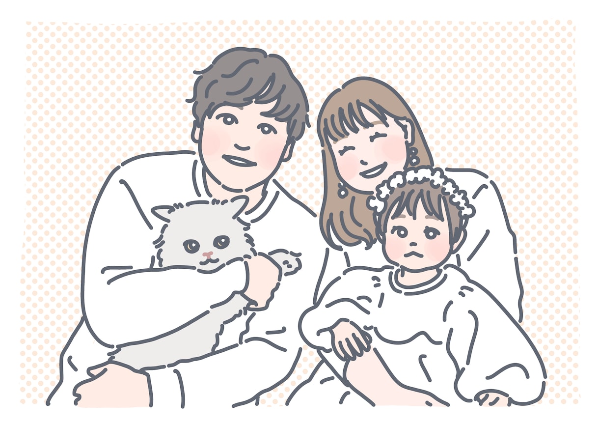 シンプルでおしゃれな似顔絵イラストをお描きします インテリアに馴染むイラストを高画質データでお届けします イメージ9