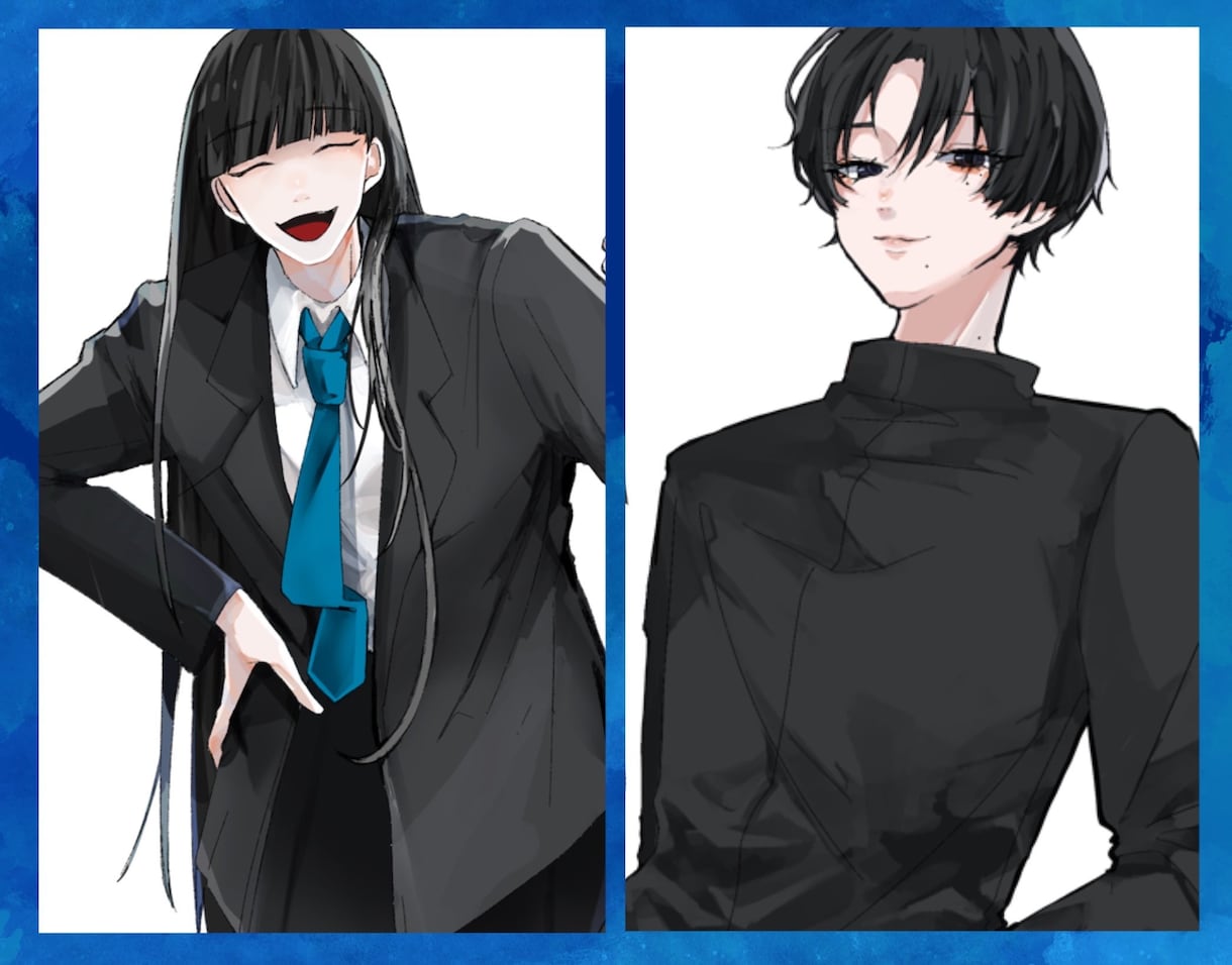 人物イラスト制作します 配信活動等に使用できるかっこいいイラストお任せください！ イメージ5