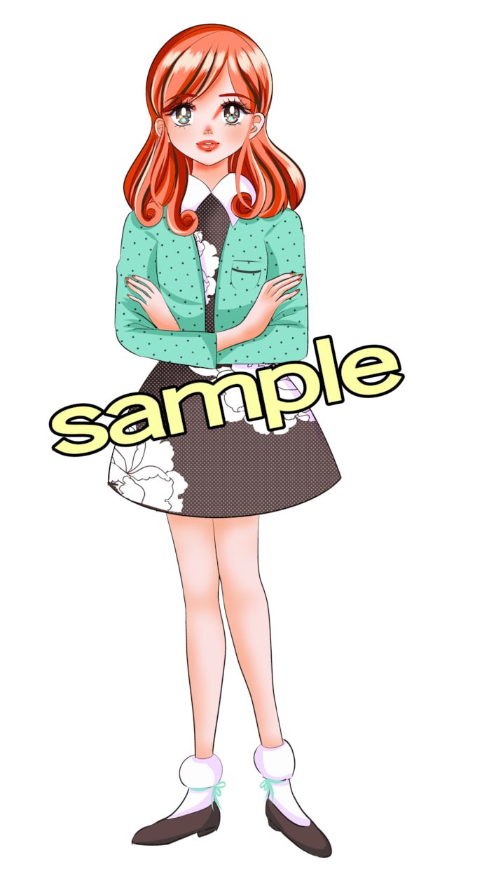 理想のレトロなVtuber用イラスト描きます 昭和の少女漫画っぽいキャラにします！現代アニメ風もOKです！ イメージ4