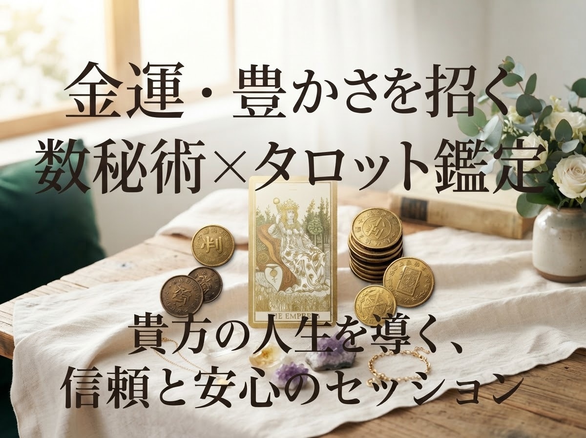 今の金運とお金の流れを数秘術×タロットで占います 金運・お金の流れから今のあなたに意識したいことをお伝えします イメージ1