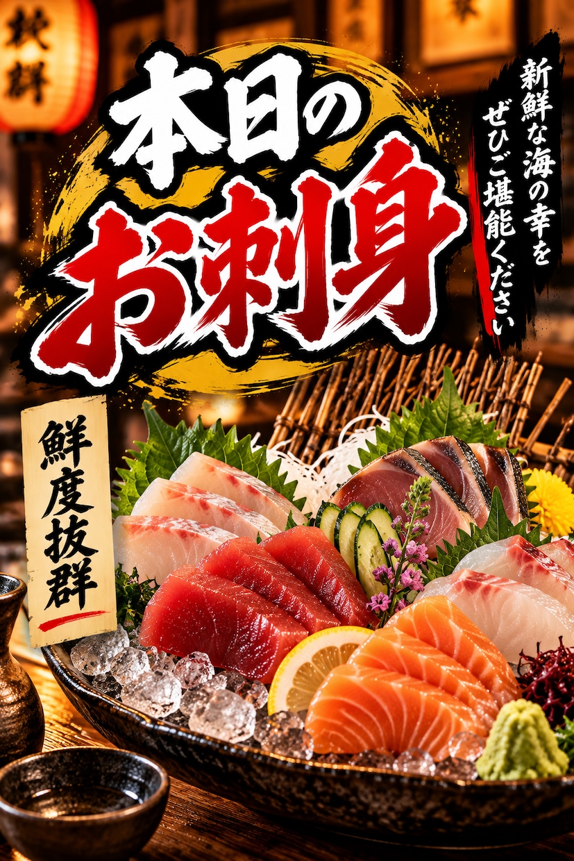 居酒屋向けPOP・ポスター作ります 飲み放題・おすすめメニューを目立たせます イメージ3