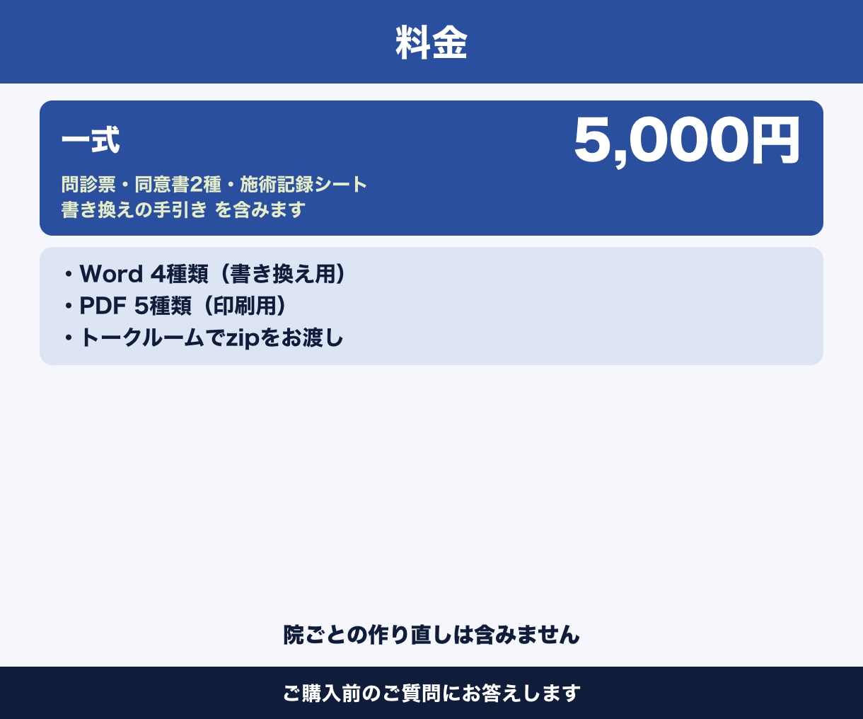 整体院の問診票・同意書・施術記録を提供します 院名を書き換えて、そのまま印刷して使えます イメージ2