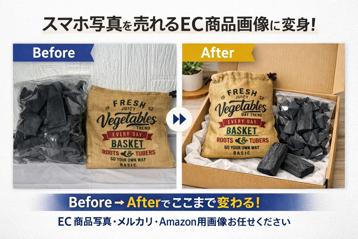 EC商品画像と説明文をAIで制作します メルカリ・Amazon向けに売れる形へ イメージ1
