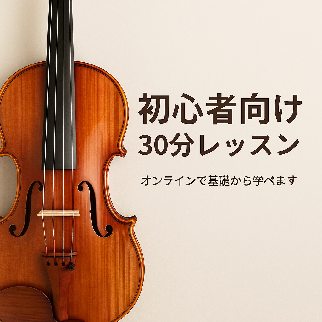 初心者向けオンラインヴァイオリンレッスンします 初めてでも大丈夫、そんなあなたのためのやさしい30分レッスン イメージ1