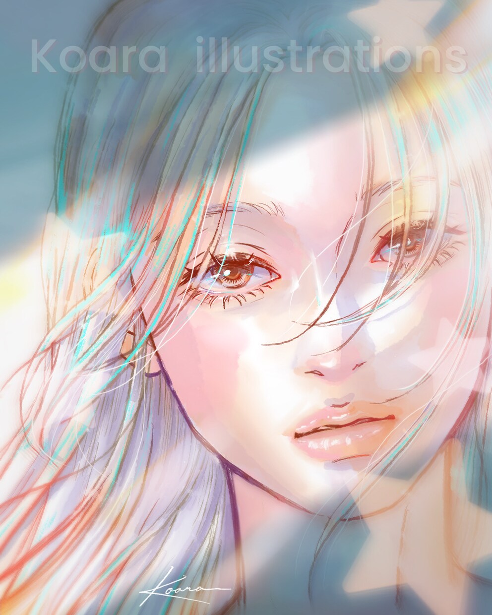 モード×透明感　雑誌の1ページのような絵を描きます 1枚絵・アイコン・挿し絵などジャンル問わずご相談ください イメージ1