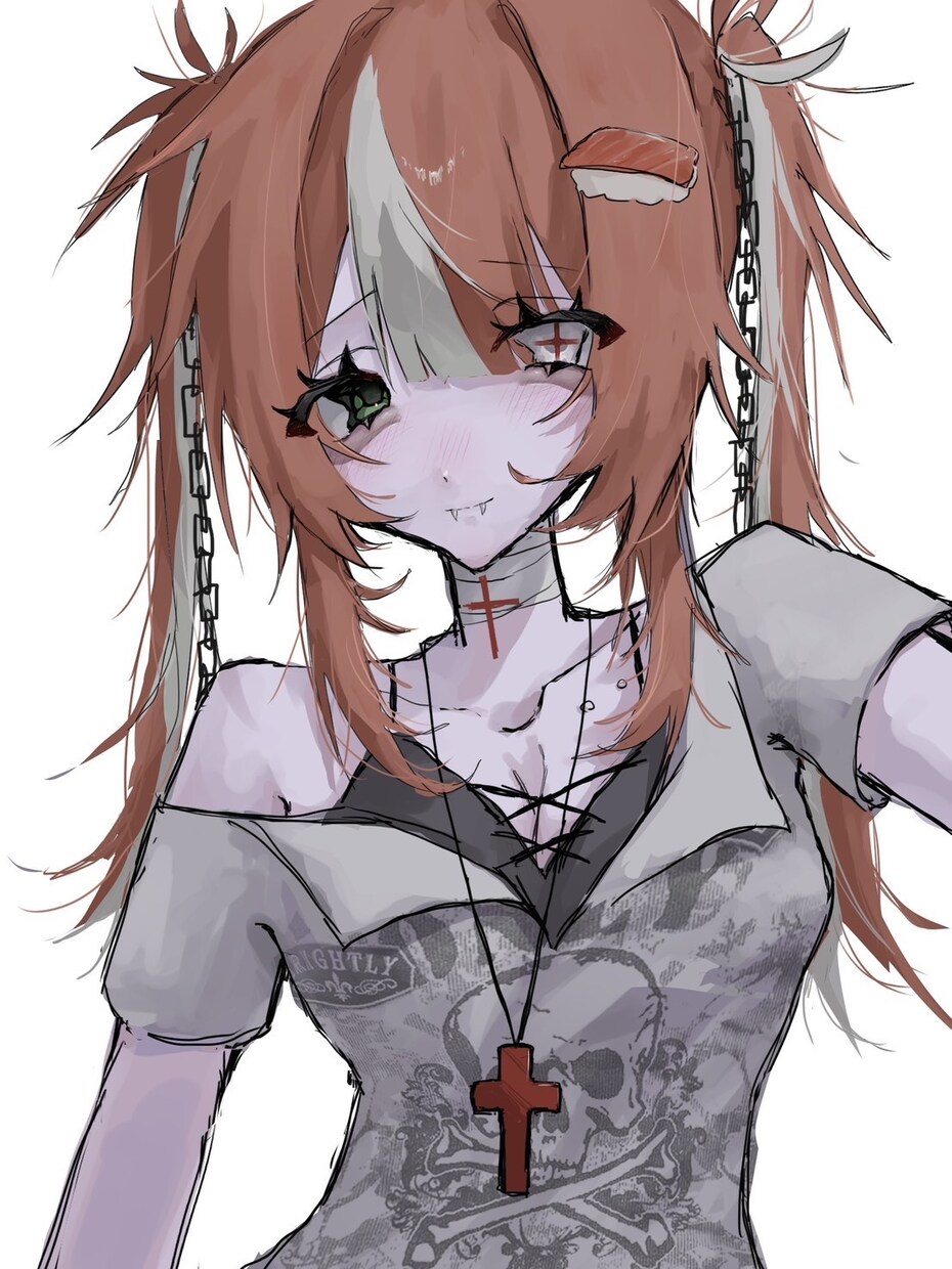 病み可愛い一枚絵作成します 中毒性のあるキラキラしているのにどこか病みがあるイラスト イメージ3
