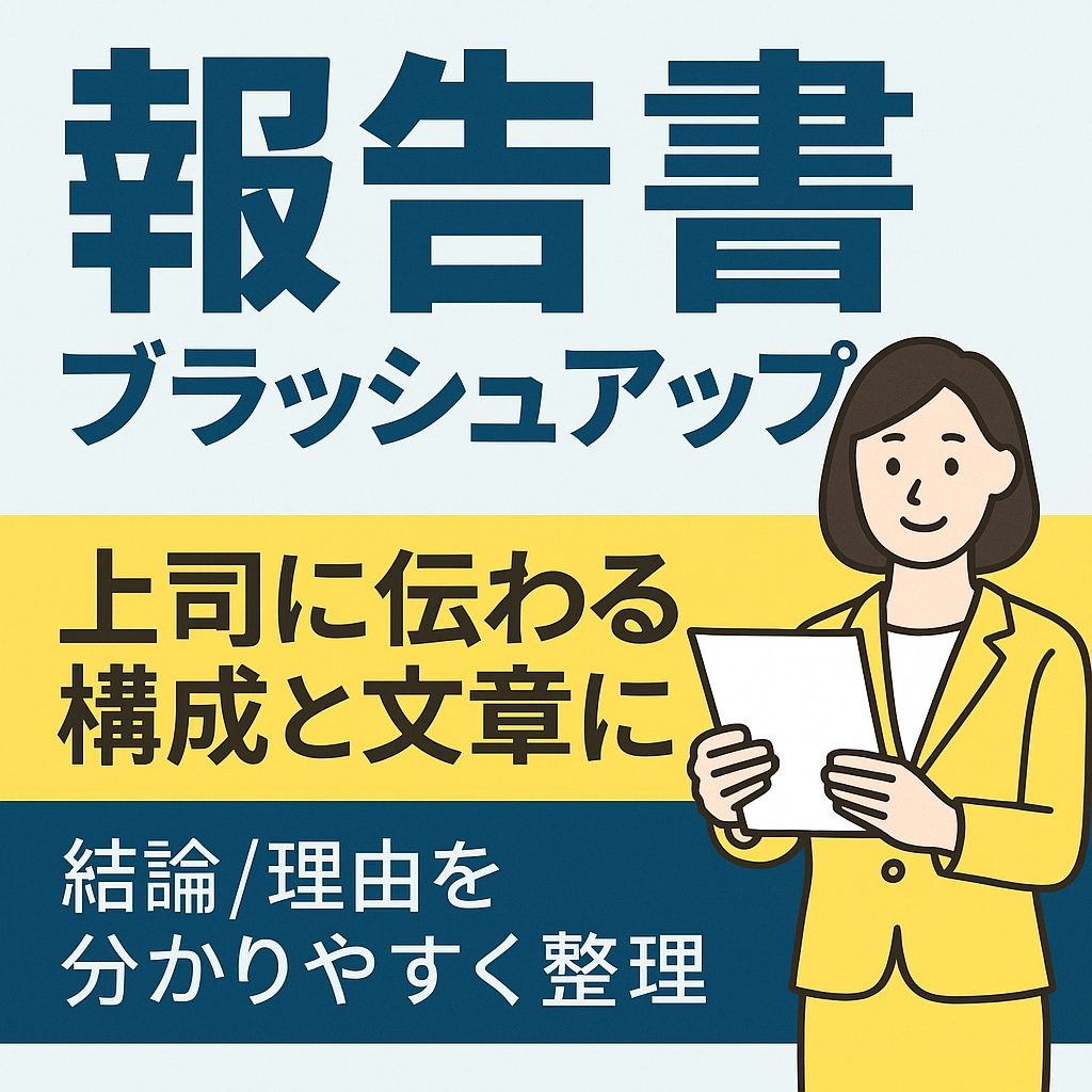 お試し！報告書・提案書をブラッシュアップします 「とりあえず1本だけ」「1回試したい」方向けのプランです。 イメージ1