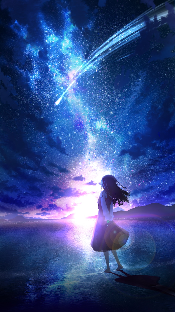 綺麗な星空のイラストを描きます 様々なところで使える星空や空がメインのイラストを描きます。 イメージ6