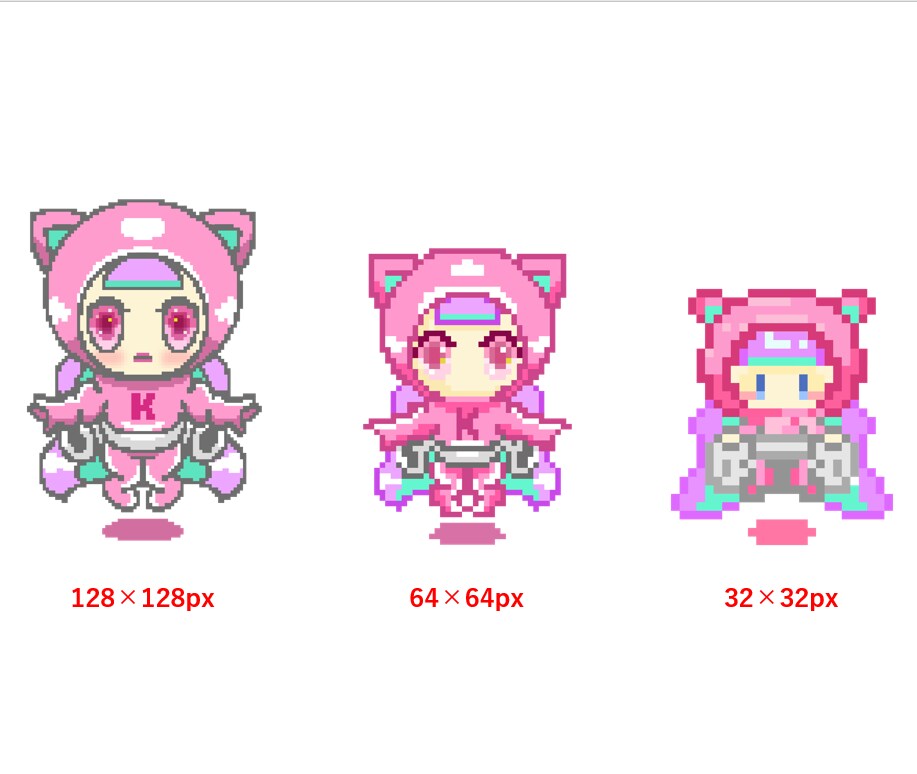 ピクセルアート☆ドット絵でイラスト作成します 可愛い☆ドット絵を描きます！32px/64px/128px イメージ10