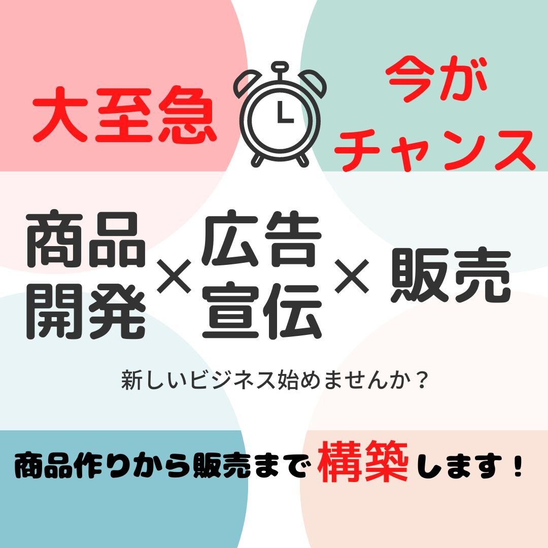 長期案件♪あなたオリジナル商品作ります 商品開発から販売まで徹底サポート イメージ1