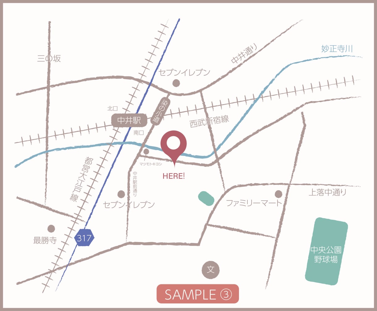 シンプルでわかりやすい地図を作成いたします 名刺やチラシなど使い道色々！商用OK！ イメージ5