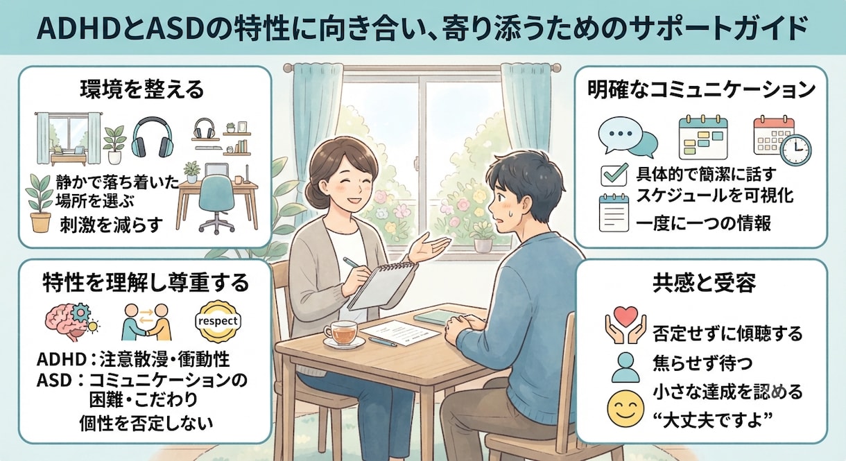 ADHD・ASDの悩み、同じ特性を持つ私が聞きます ​脳の特性を知る者同士、無理せず本音を話してみませんか？ イメージ1