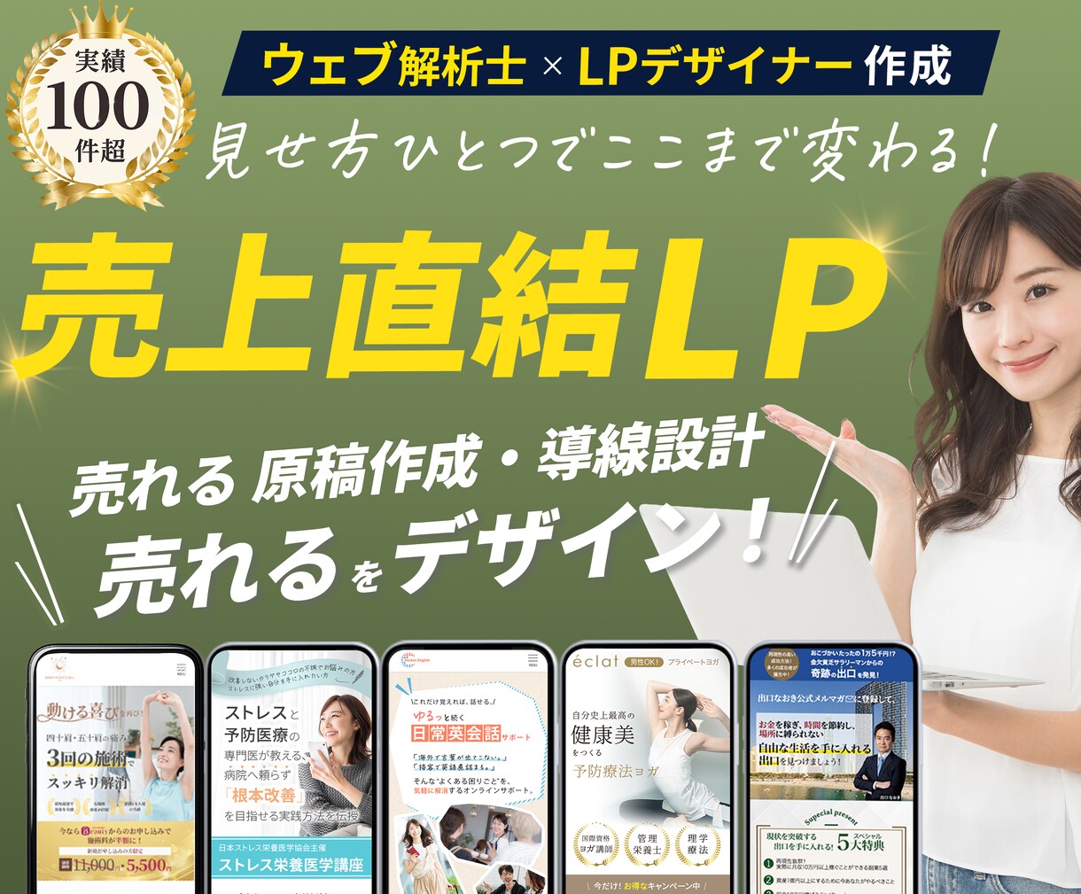 1名様限定【ウェブ解析士×デザイナー】が作成します 広告費を無駄にしない”原稿・構成・デザインLP” イメージ1