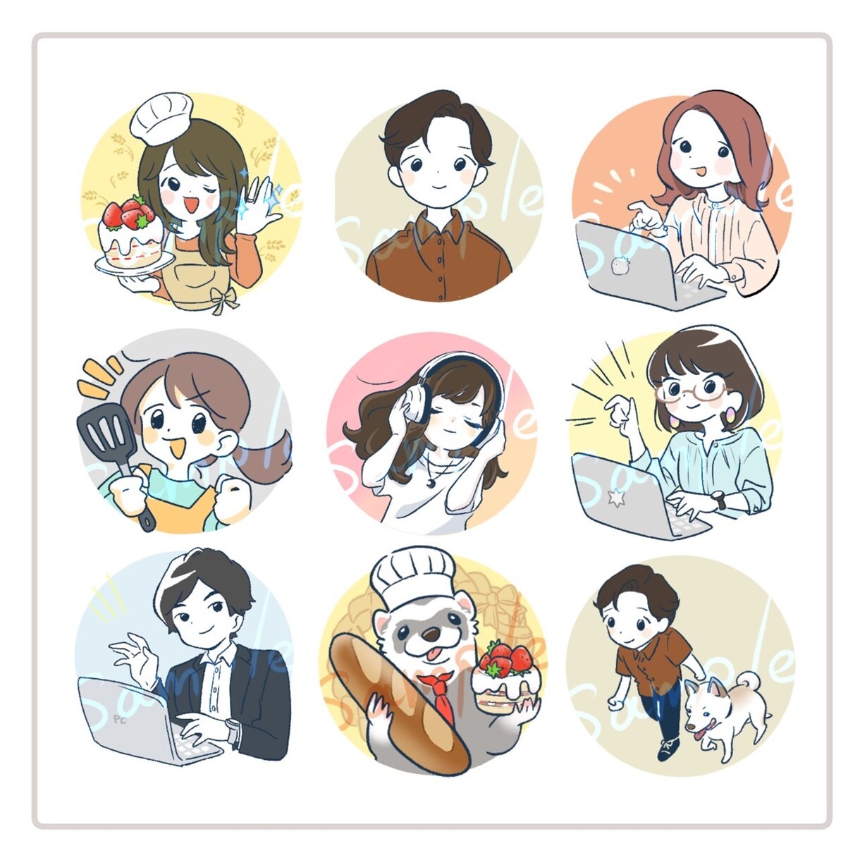小物1点無料◎やわらか好印象なアイコンお描きします 商用OK！顔出しなしで“信頼される第一印象”アイコン イメージ4