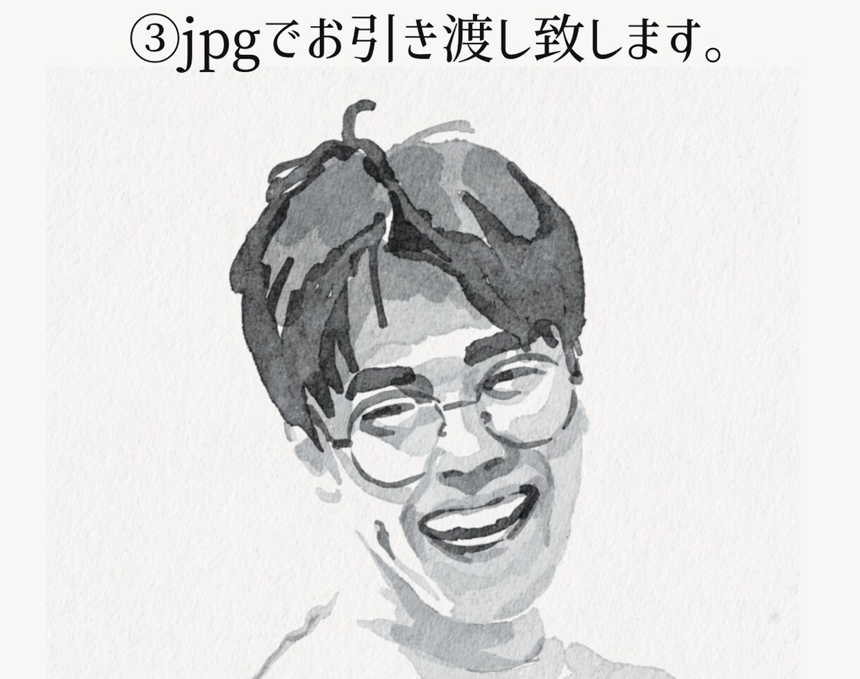 水彩画のようなアートな似顔絵描きます お写真を元にアイコン、名刺、商用OKなイラストをご提供 イメージ4