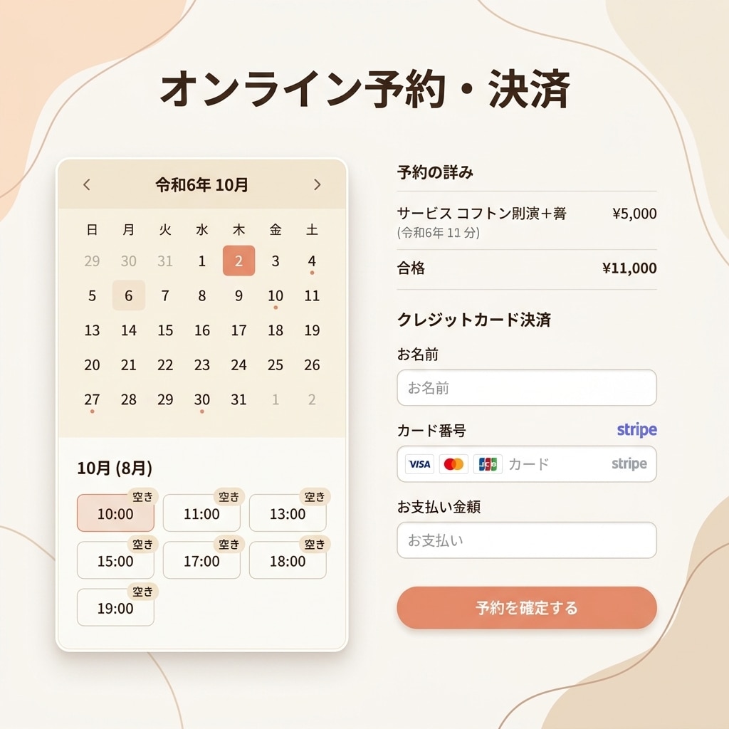 店舗専用の集客・予約・決済サイトを作ります 現役サロン経営者が作る、売上を伸ばす予約・決済Webサイト イメージ1