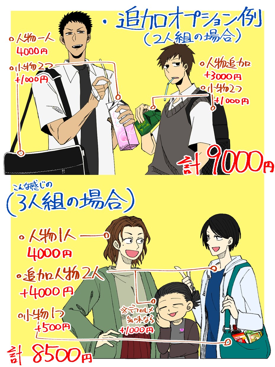 人、描きます アナログ感のある粗めの線で魅せるのが得意です イメージ3
