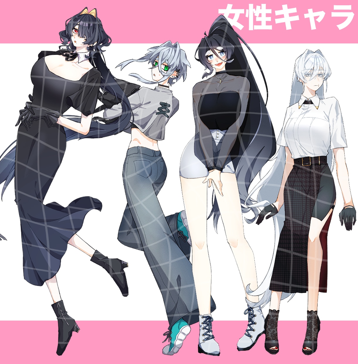 Live2D対応！キャラデザ→立ち絵作成いたします 表情差分2種類無料で制作します！ イメージ4