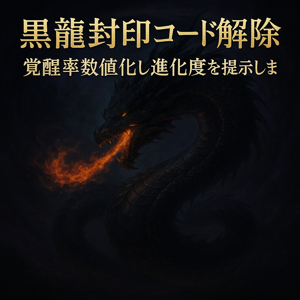 潜在能力を顕在化させる黒龍強化セッションします 覚醒率上昇強化　魂の封印コードを黒龍波動解除し進化率数値化 イメージ5
