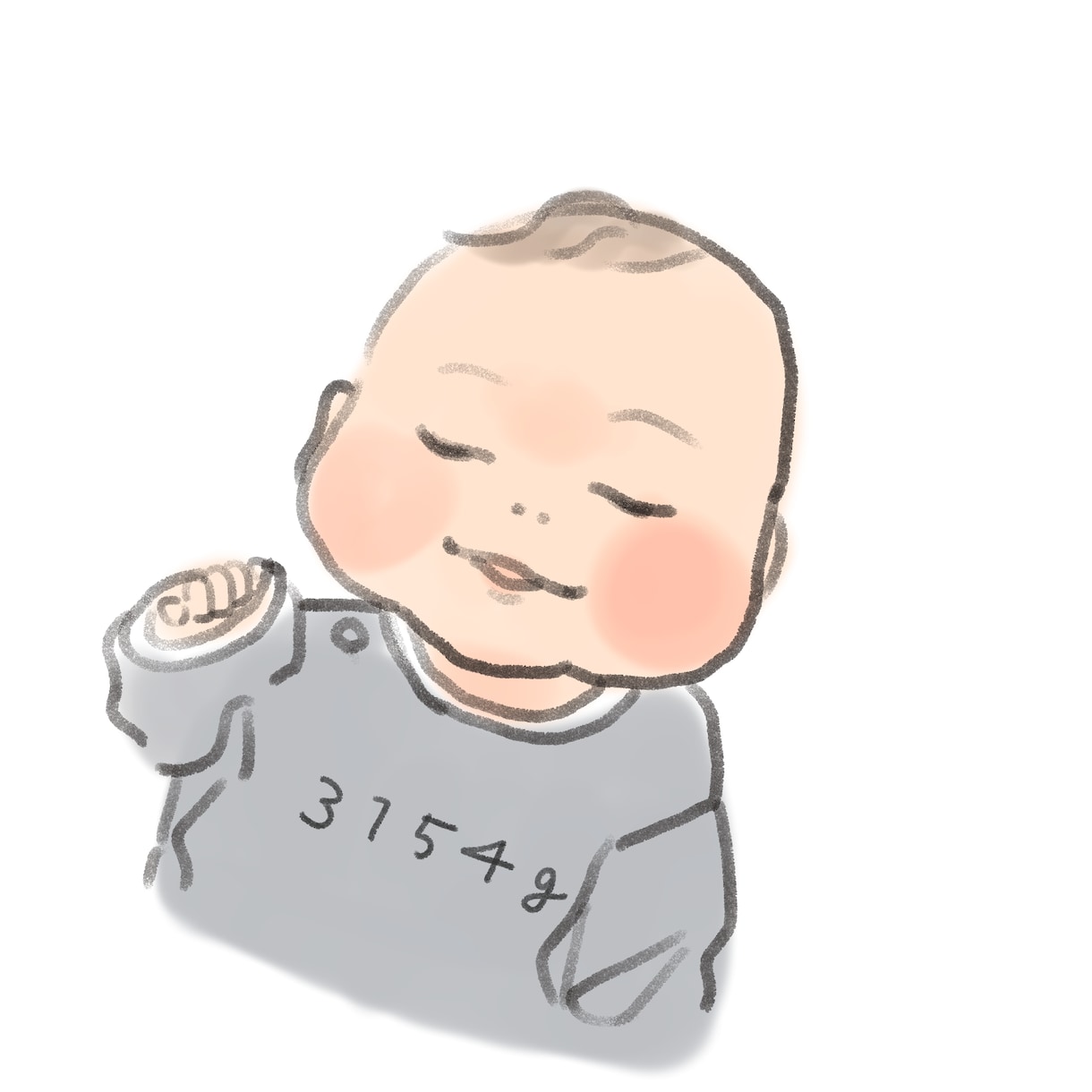 SNS・記念日に♡赤ちゃんイラスト制作します ほっこり癒される、ゆるふわタッチでお描きします。 イメージ2