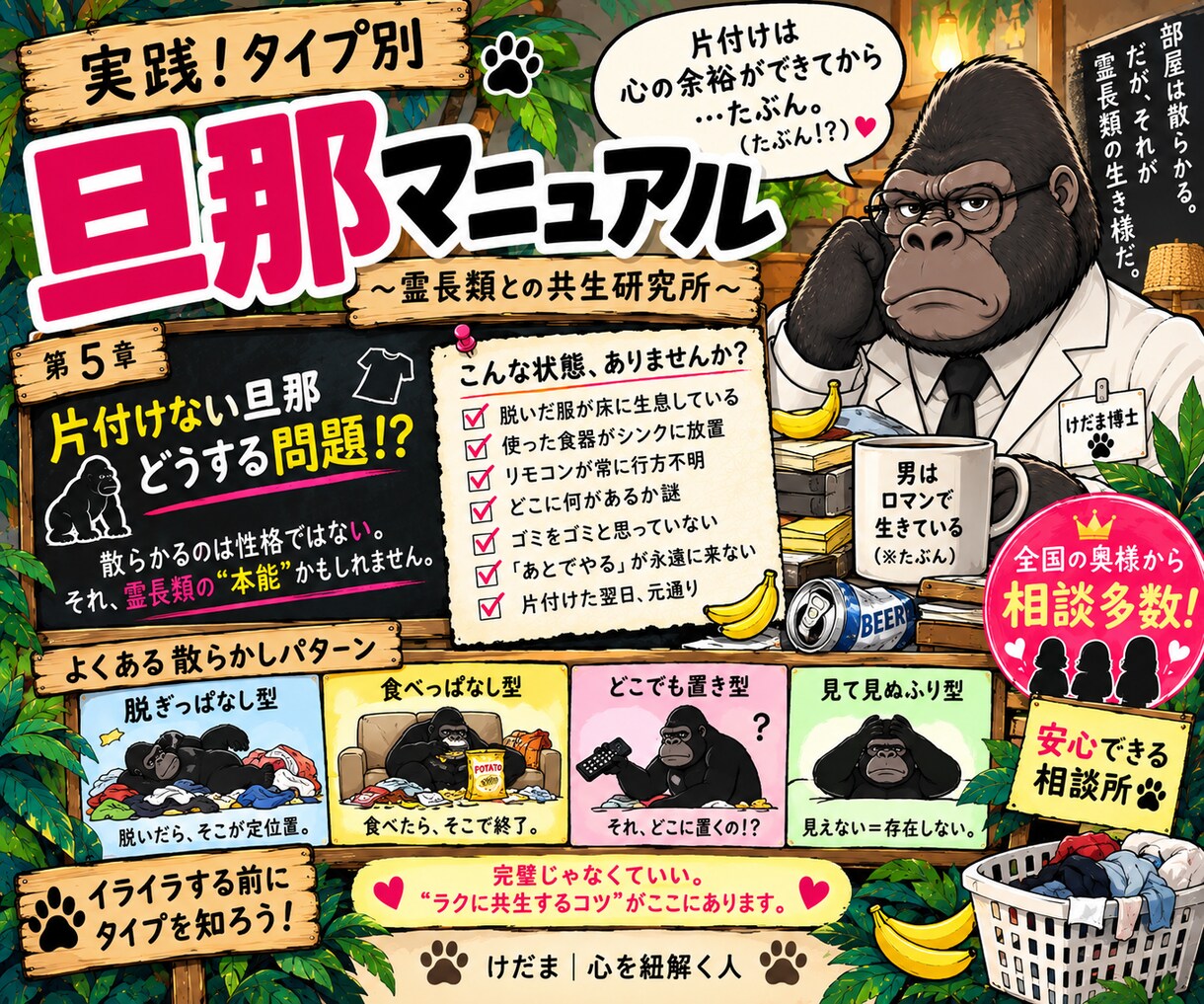 実践！タイプ別 旦那マニュアル｜攻略法会議をします “うちだけじゃなかった” が見つかる場所 イメージ8
