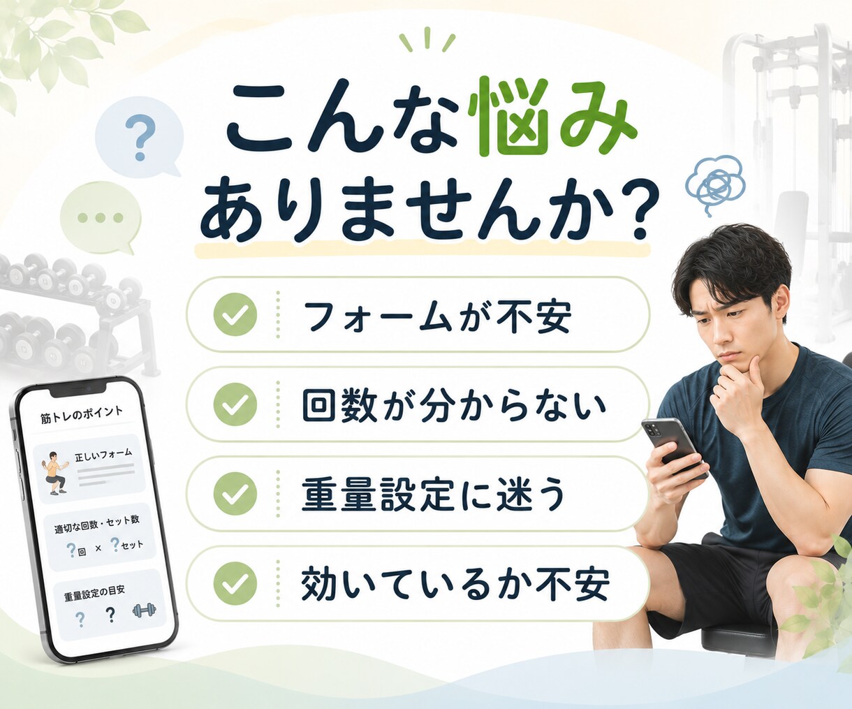 筋トレのフォーム・回数・頻度の疑問に回答します 月250本指導の現役トレーナーが筋トレの悩みを整理 イメージ3