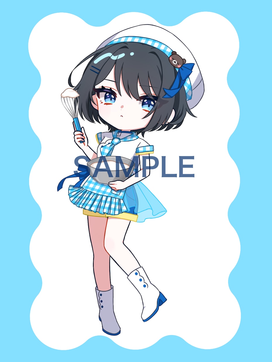 キラキラかわいいSDイラスト制作します 3頭身のスラっとしたSDイラストです！ イメージ3