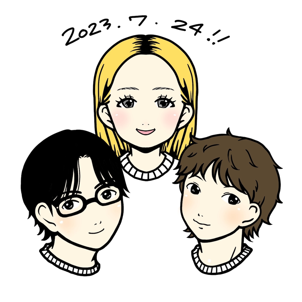 アイコンや色紙に！キャッチーな似顔絵描きます 特徴を誇張し過ぎない絵柄なのでプレゼントにもおすすめ★ イメージ3