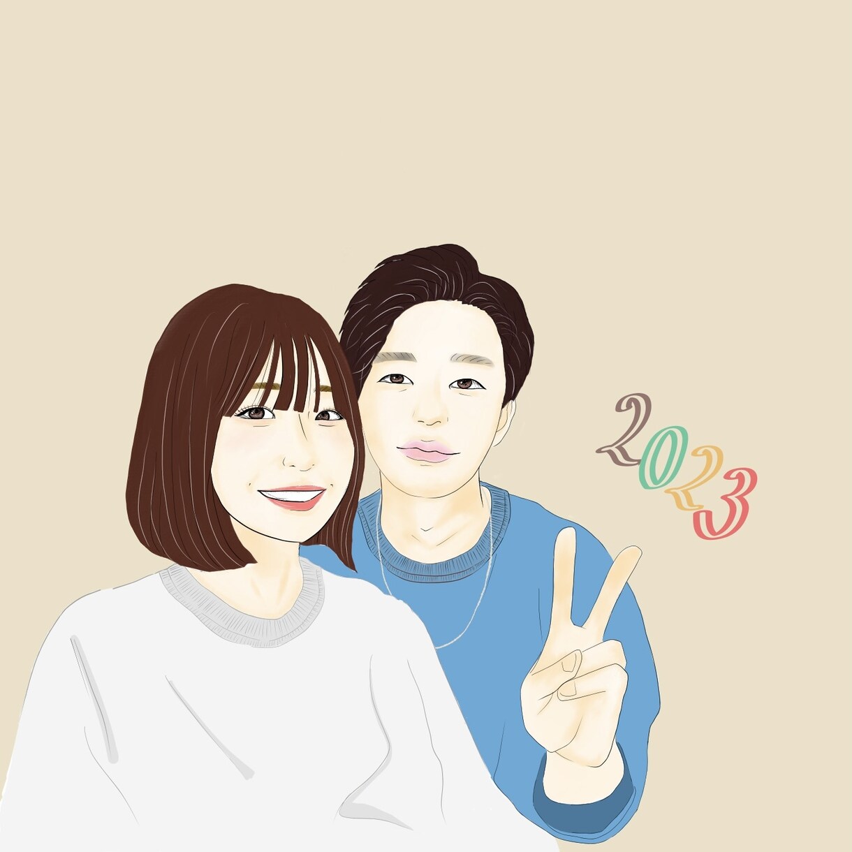 写真をもとに可愛いorかっこいい似顔絵を作成します 心を込めてあなただけのイラストを繊細なタッチでご提供します。 イメージ3
