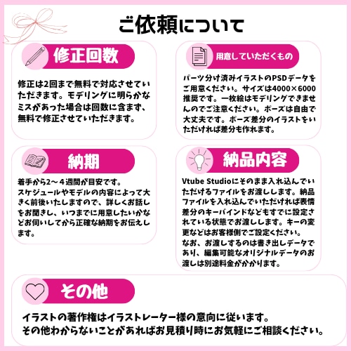 かわいく揺れる！Live2Dモデリングします V bridger対応可！ご予算に合わせて高品質なモデリング イメージ2