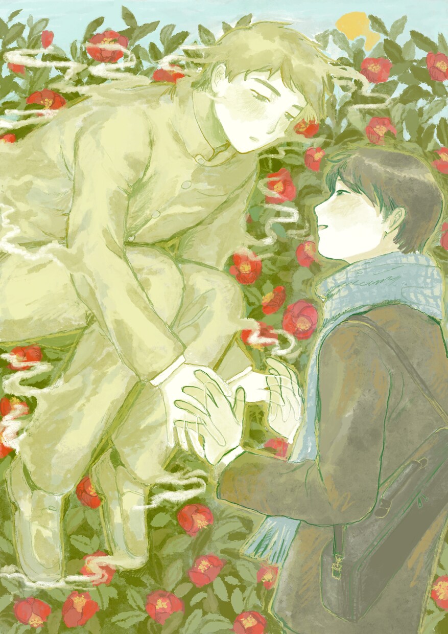 エモい雰囲気の男性・BLイラスト描きます 小説の表紙、挿絵、MVなど。温かみのあるタッチでイラスト制作 イメージ9
