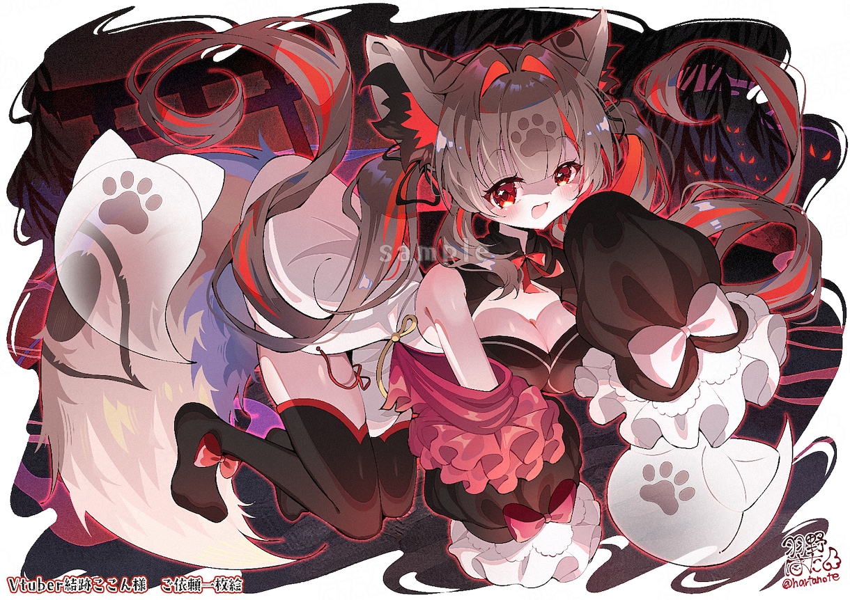 ソシャゲとコラボ気分！ソシャゲ風イラスト描きます 珍しい作風が目を惹く！グッズや動画サムネにも相性⭕️ イメージ6