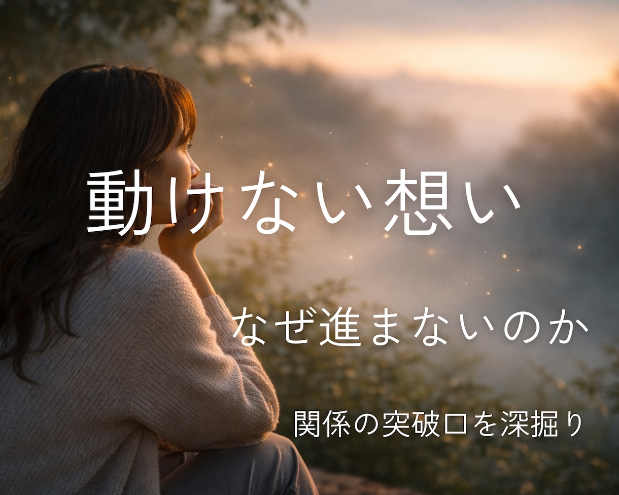 相手が動けない理由と突破口を視ます 【恋愛占い✖️進展】想いはあるのに進まない真相へ★ イメージ1