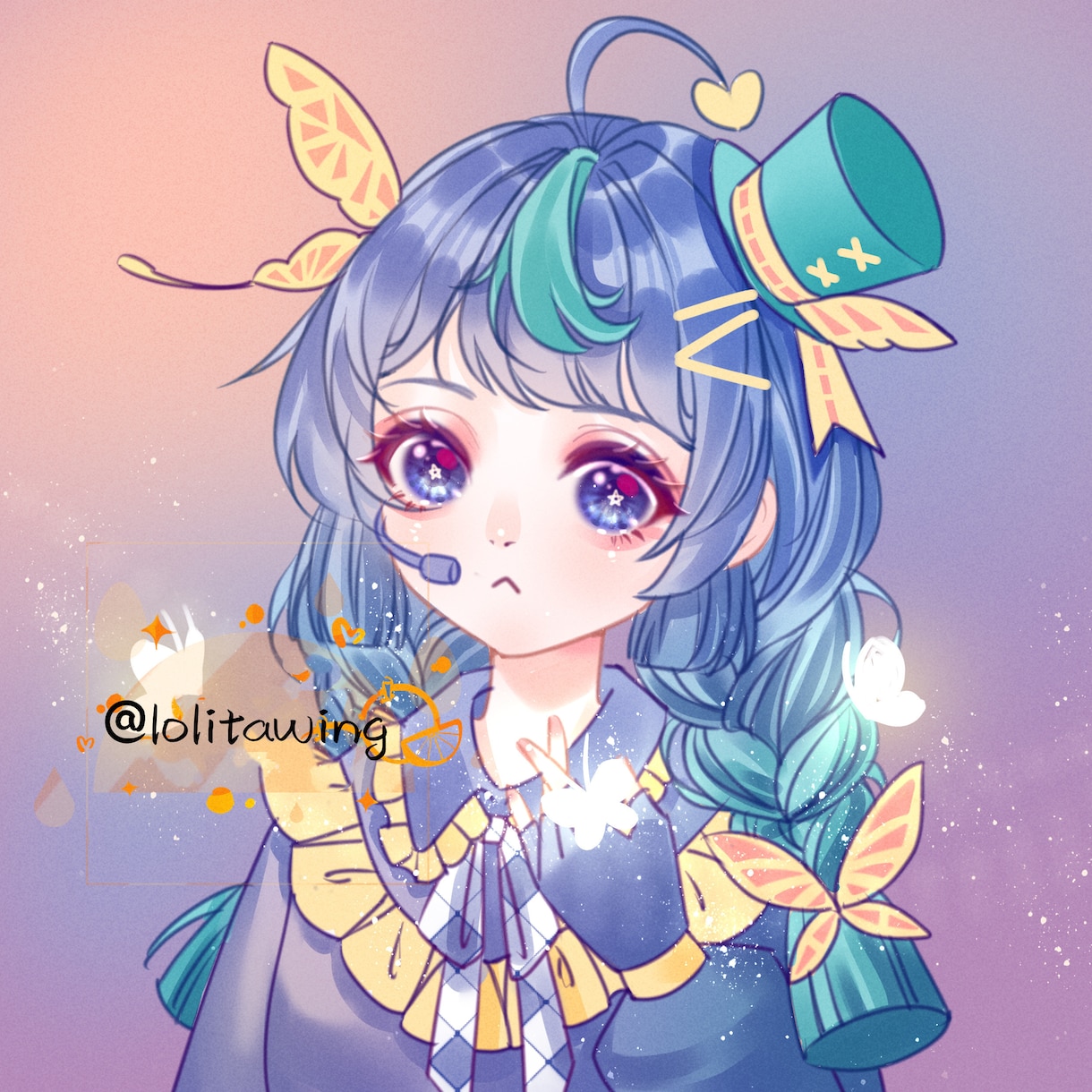 夢絵   SNSアイコンを描きます orange　夢絵 一枚絵　立ち絵イラストオーダー 受付画面 イメージ2