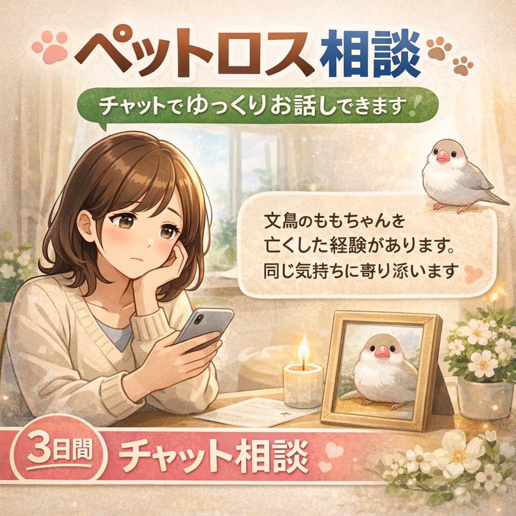 ペットロスのつらい気持ちをお聞きします ペットロスの悲しみに寄り添います イメージ1