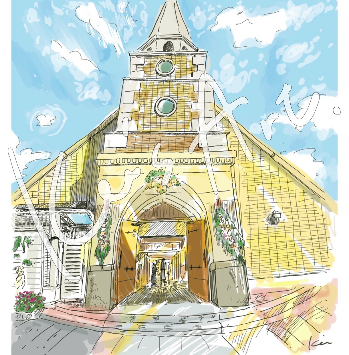 あなたの『絵にしたい』思い出の風景をお描きします 商用可！温かみ手描き感満載♪お写真よりもお洒落にお描きします イメージ5