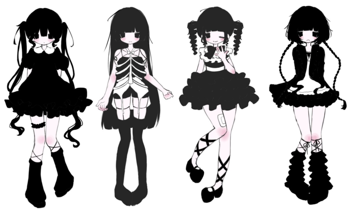 全身イラストを制作します ♡唯一無二の甘くて苦い世界観♡ イメージ8