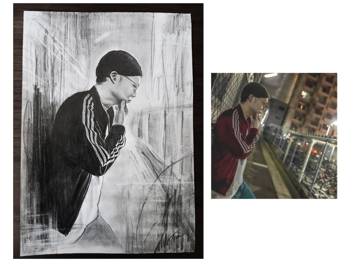 鉛筆で似顔絵を描きます 独学なので、他でよく見る絵にはなりません。いい意味で。 イメージ8
