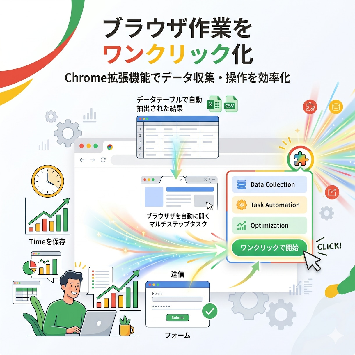 Chrome拡張機能を開発します いつものブラウザにデータ収集・操作補助の機能を追加 イメージ1