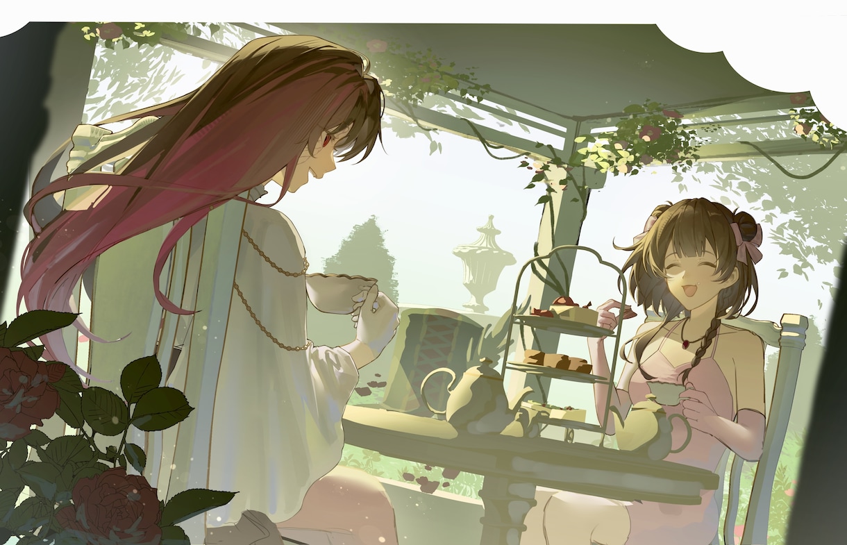 物語性のある1枚絵・背景付きイラスト制作します 配信のサムネイルやヘッダー、アイコン、MVが必要な方へ イメージ1