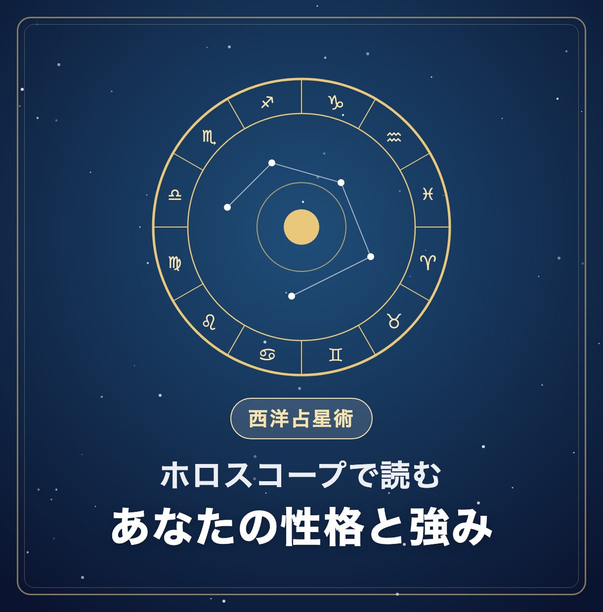 ホロスコープで性格と強みを読み解きます 太陽・月・上昇星座から自分らしい力の出し方を イメージ1