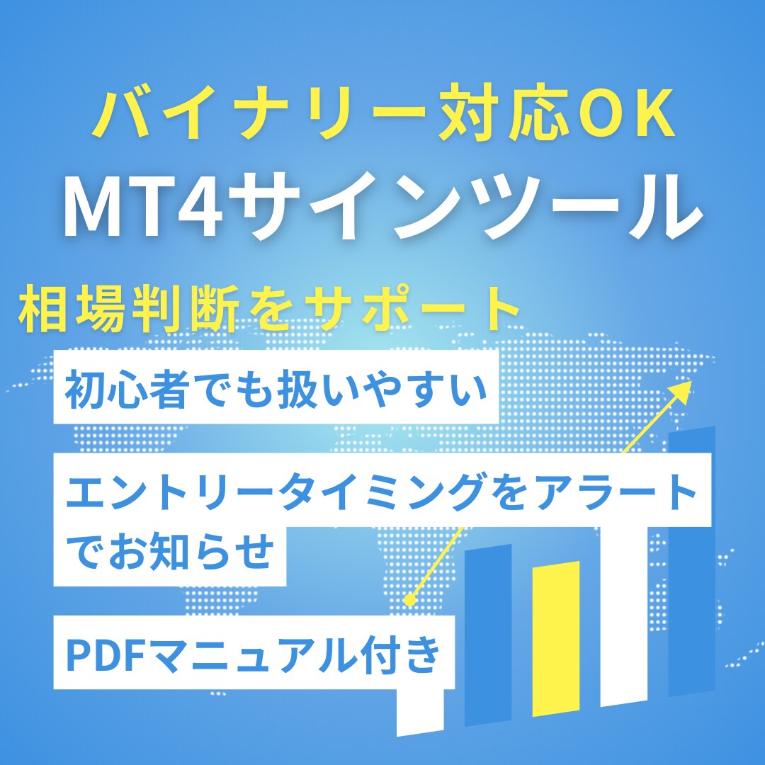 バイナリー対応 MT4サインツール販売します 初心者でも使いやすい！シンプルなサインで視覚的にわかる イメージ1