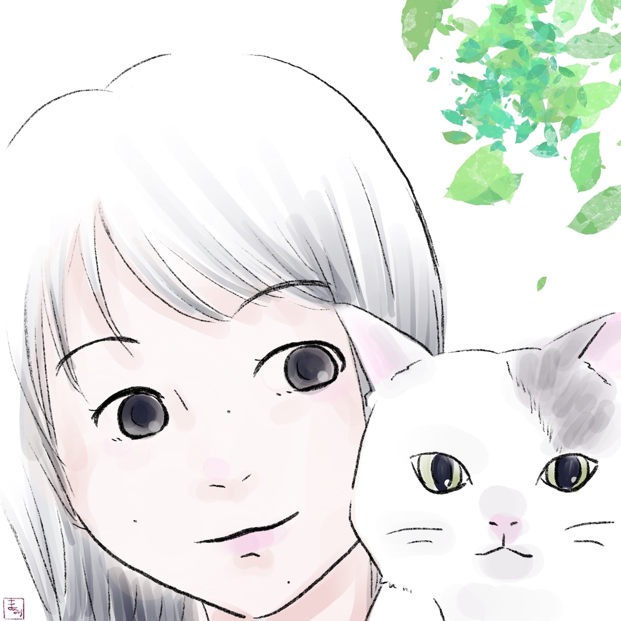 写真を元に少女漫画風似顔絵作成します 少女漫画風のやわらかな似顔絵を作成いたします。 イメージ2
